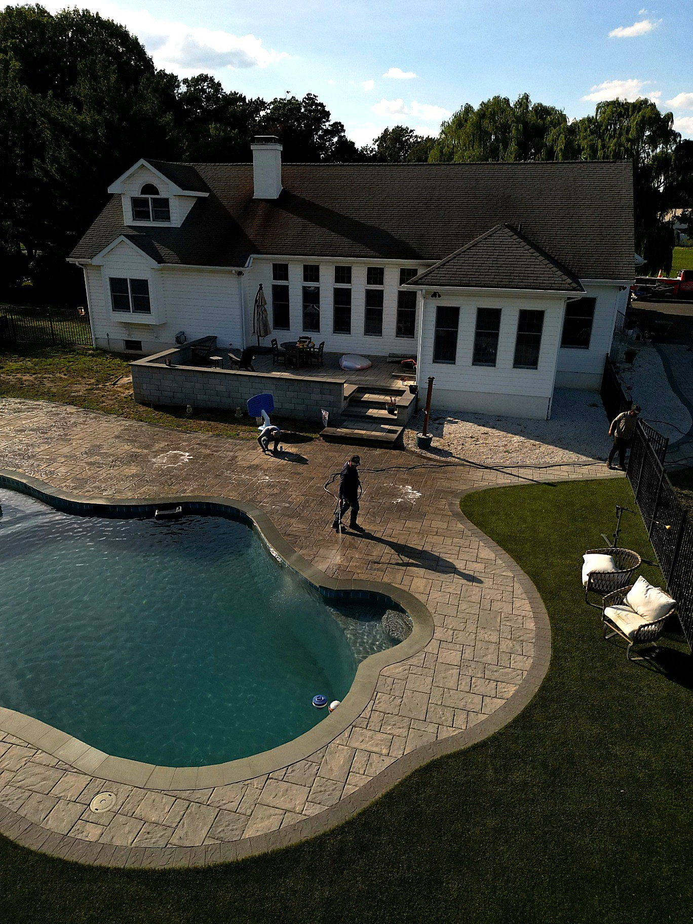 Pool deck polymeric sand detail NJ