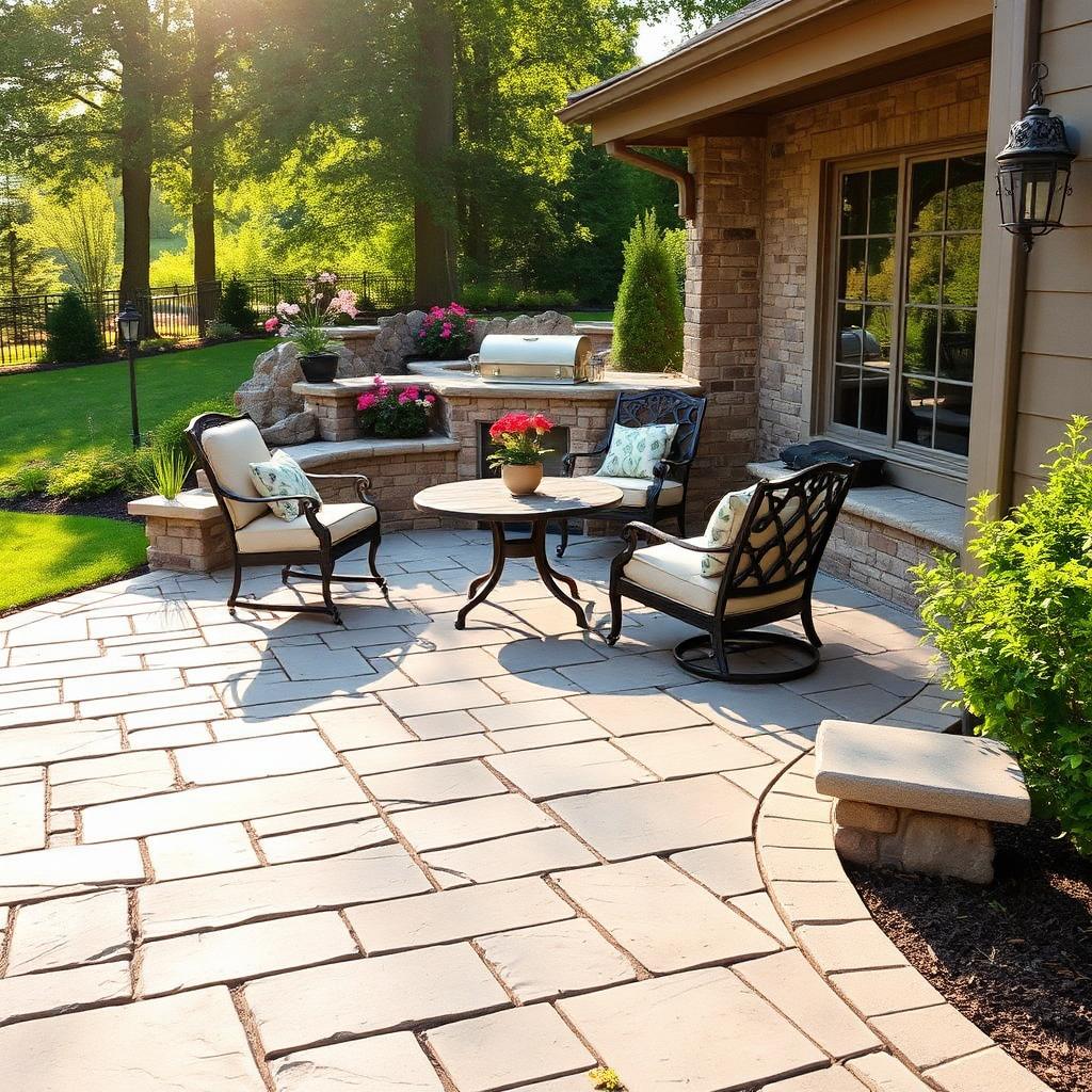 Paver patio installation in South Jersey backyard